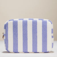 Striped Terry Fabric Travel Pouch