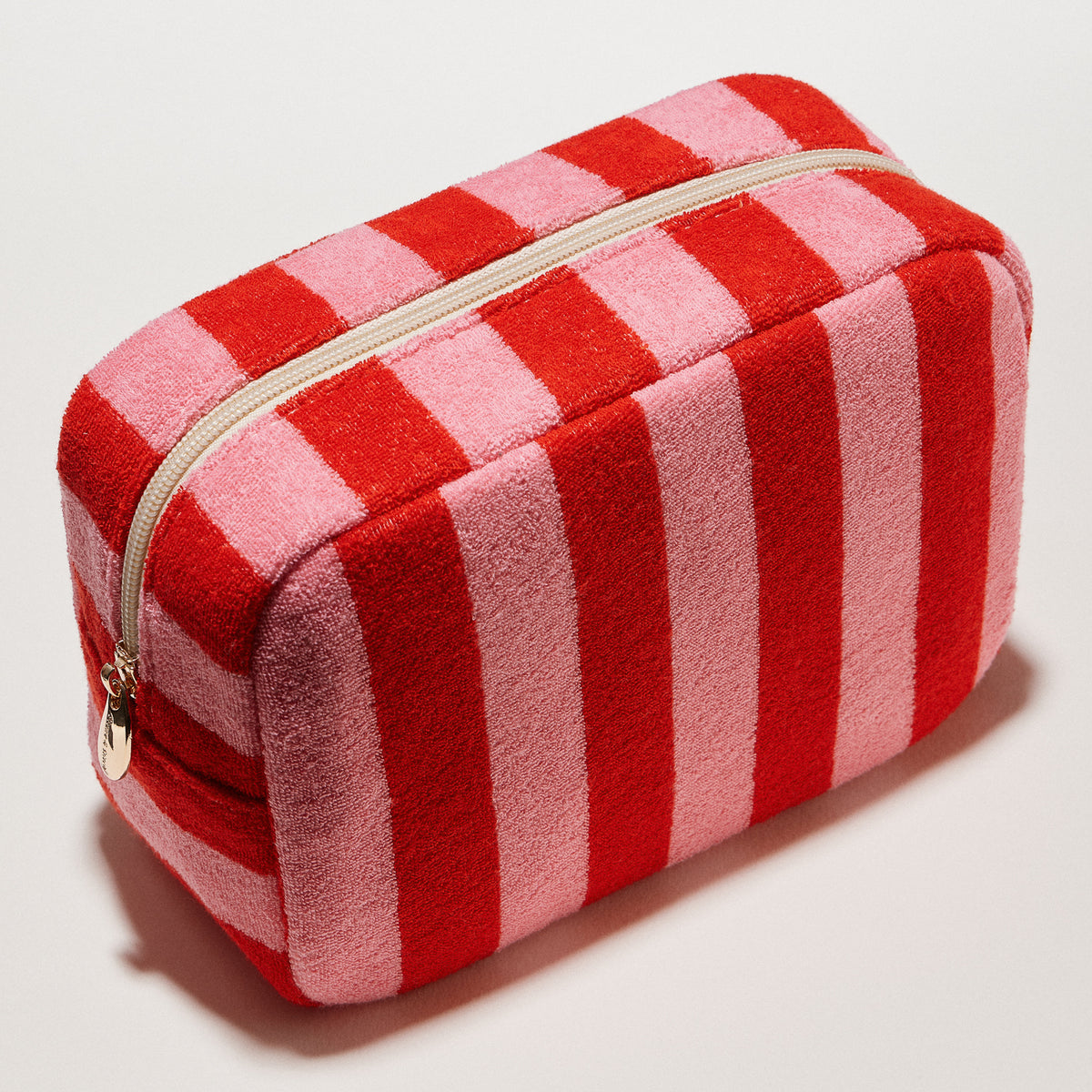 Striped Terry Fabric Travel Pouch