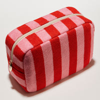Striped Terry Fabric Travel Pouch
