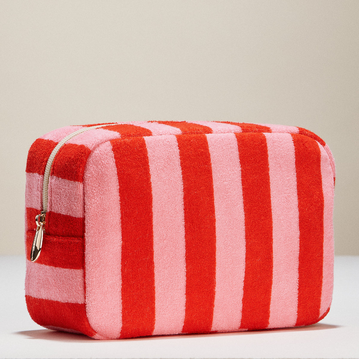 Striped Terry Fabric Travel Pouch