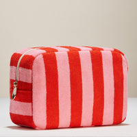 Striped Terry Fabric Travel Pouch