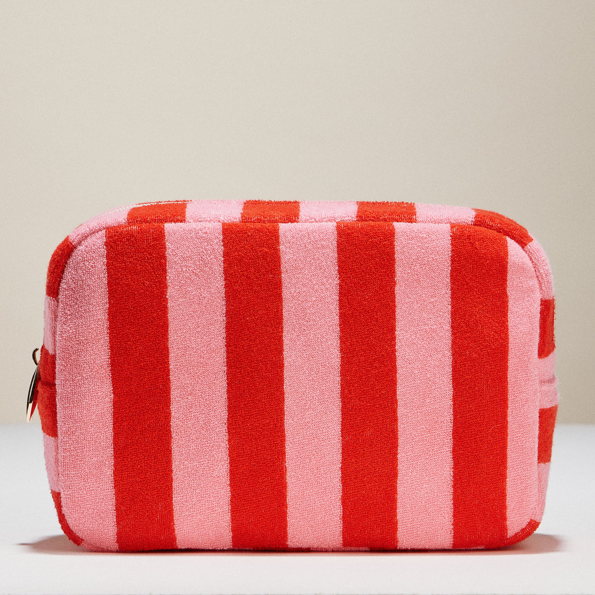 Striped Terry Fabric Travel Pouch