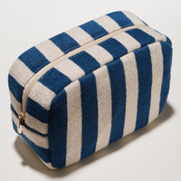 Striped Terry Fabric Travel Pouch