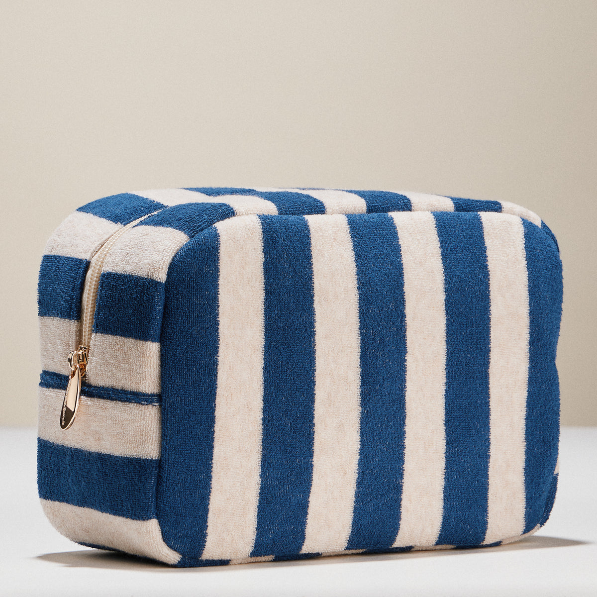 Striped Terry Fabric Travel Pouch