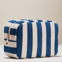 Striped Terry Fabric Travel Pouch
