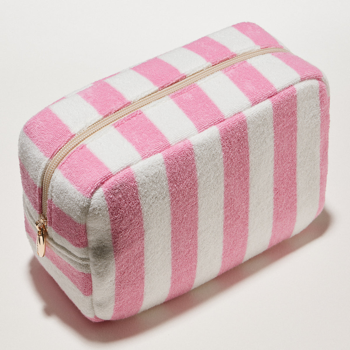 Striped Terry Fabric Travel Pouch