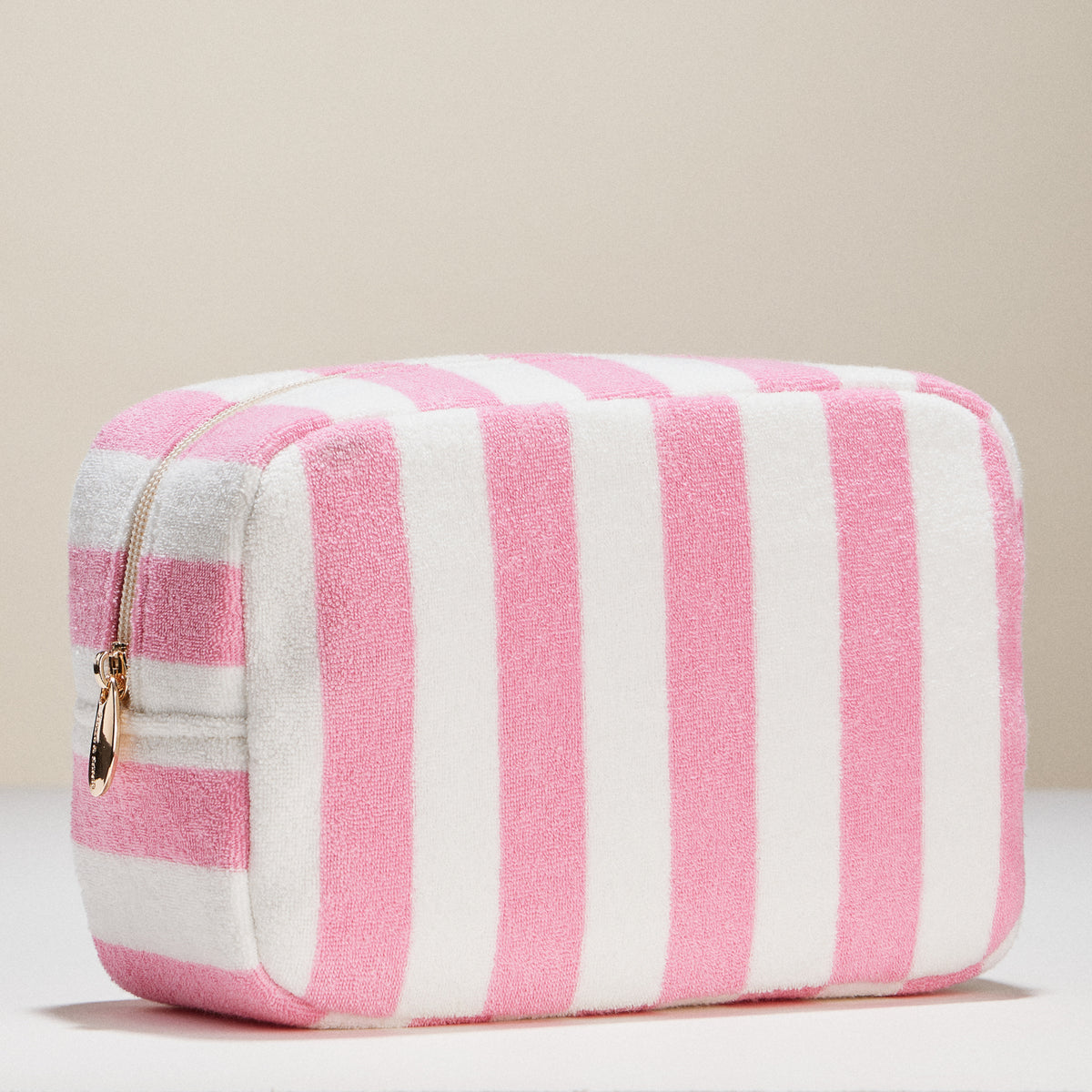 Striped Terry Fabric Travel Pouch