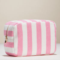 Striped Terry Fabric Travel Pouch