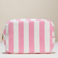 Striped Terry Fabric Travel Pouch