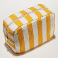 Striped Terry Fabric Travel Pouch