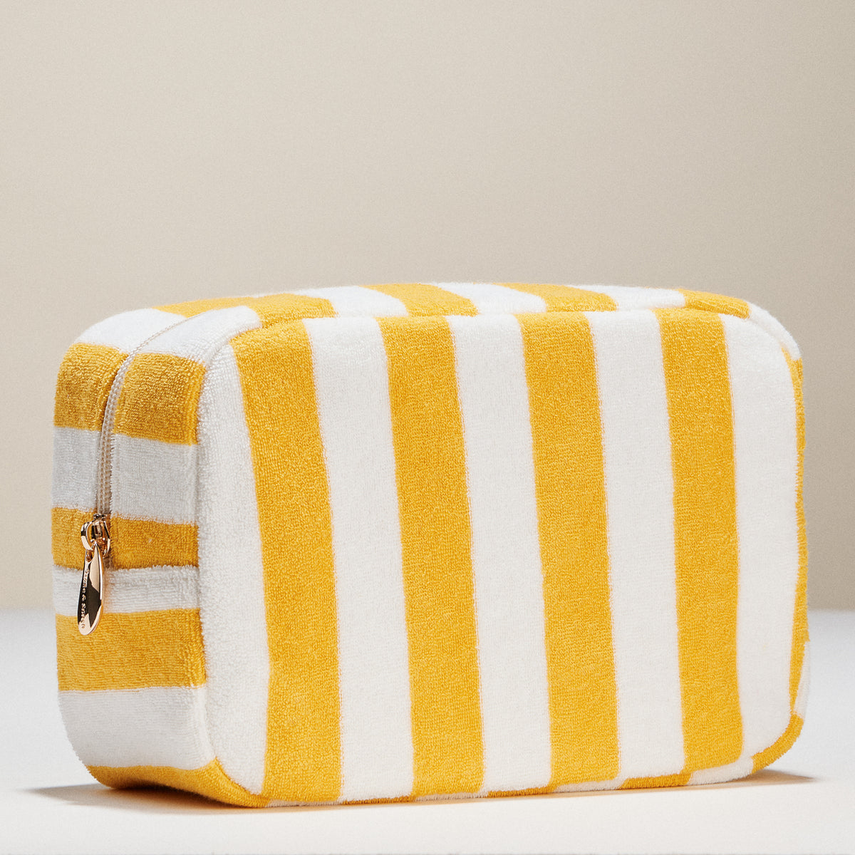 Striped Terry Fabric Travel Pouch