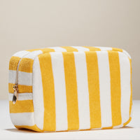 Striped Terry Fabric Travel Pouch