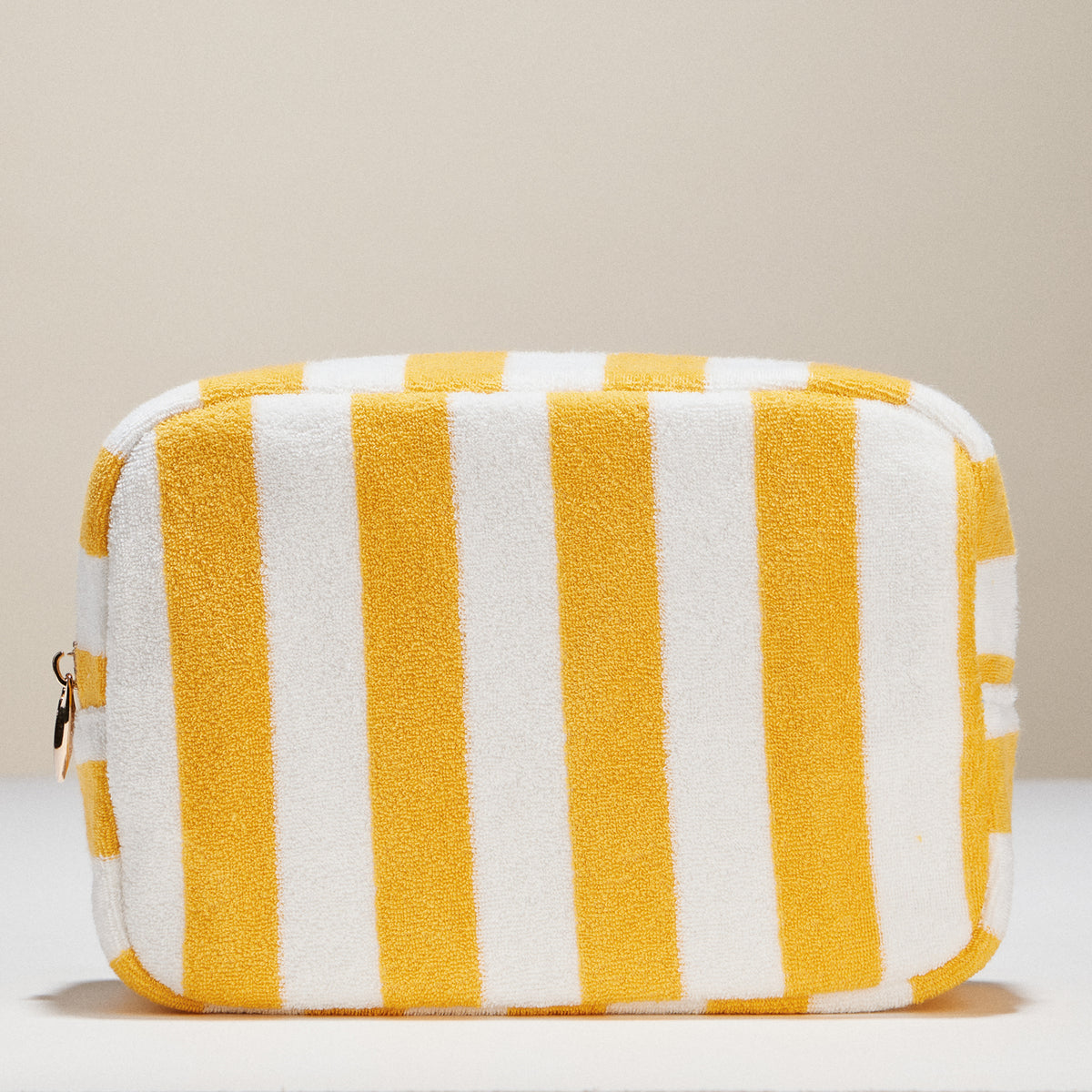 Striped Terry Fabric Travel Pouch