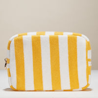 Striped Terry Fabric Travel Pouch
