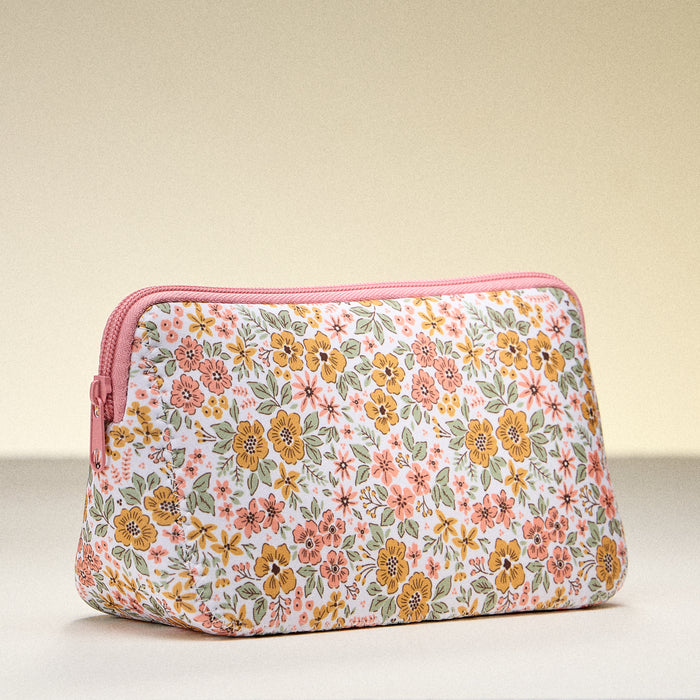 Neoprene Floral Zip Pouch