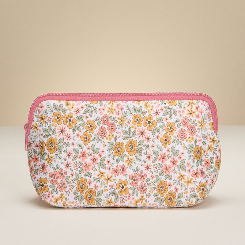 Neoprene Floral Zip Pouch