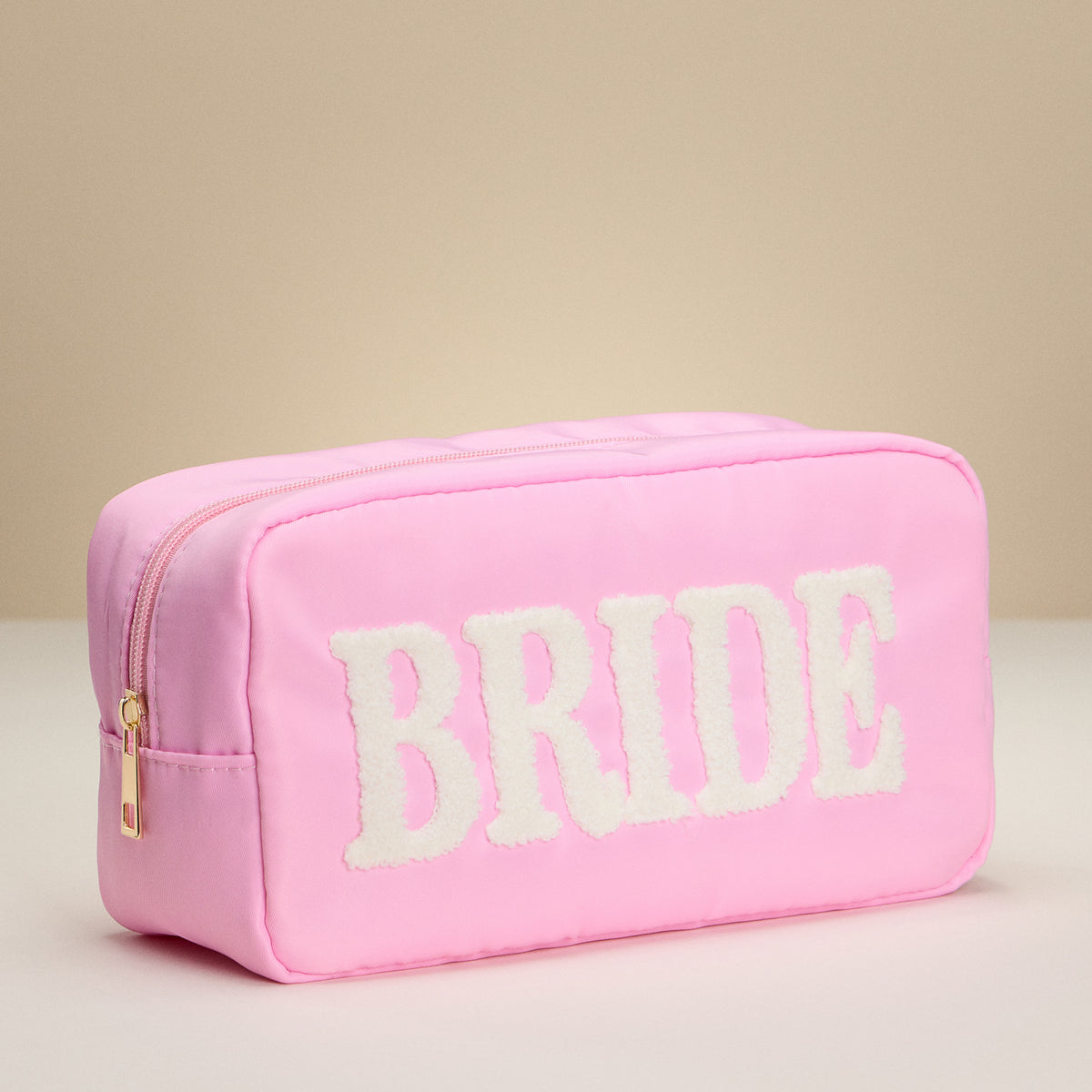 Travel Makeup Bag with Chenille Letter Patch