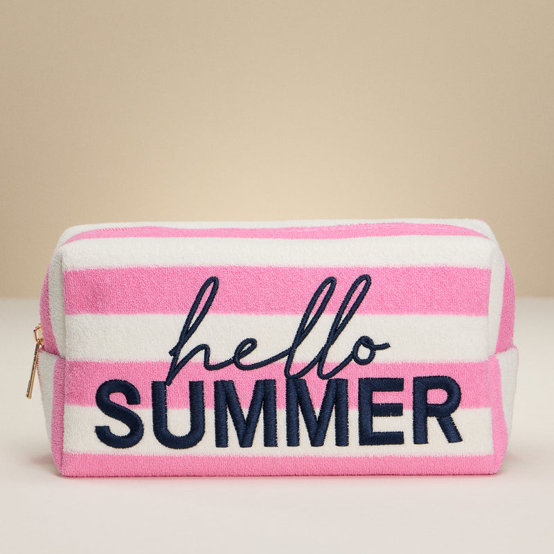 Hello Summer Terry Cloth Pouch