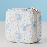 Faux Leather Novelty Print Travel Jewelry Box