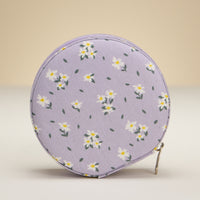 Daisy Cotton Travel Jewelry Case