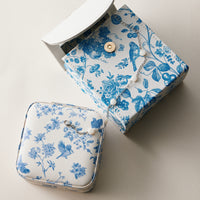 Pink Foldable Travel Jewelry Box with Mirror