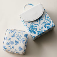 Pink Foldable Travel Jewelry Box with Mirror