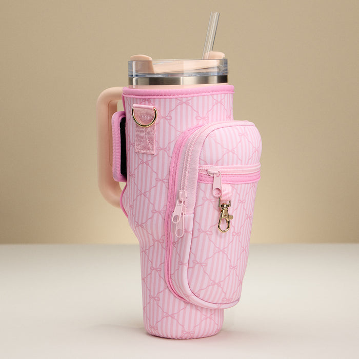 Pink Neoprene Tumbler Carrier