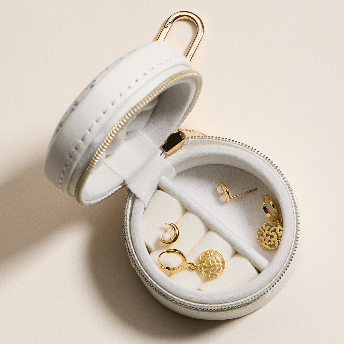 Jewelry Box Bag Charm Collection With Soft Vegan Leather and Zipper | Keychain