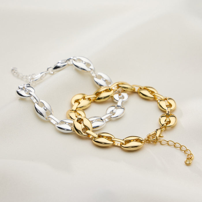 Adjustable Oval Link Bracelet