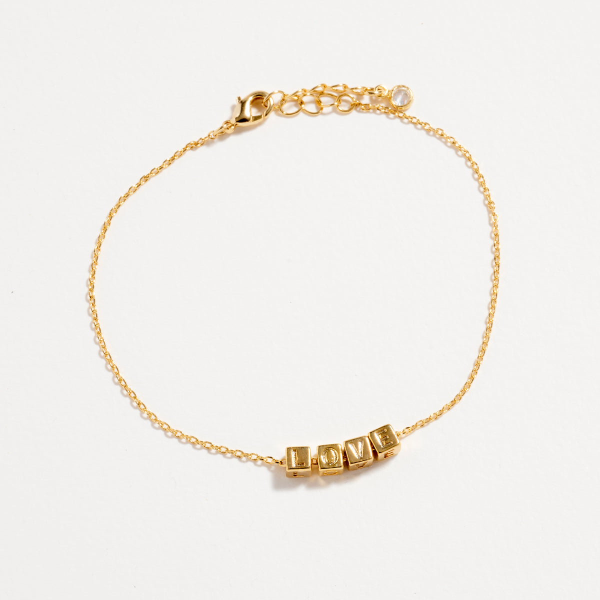 Gold LOVE Bracelet – Dainty Letter Chain Jewelry