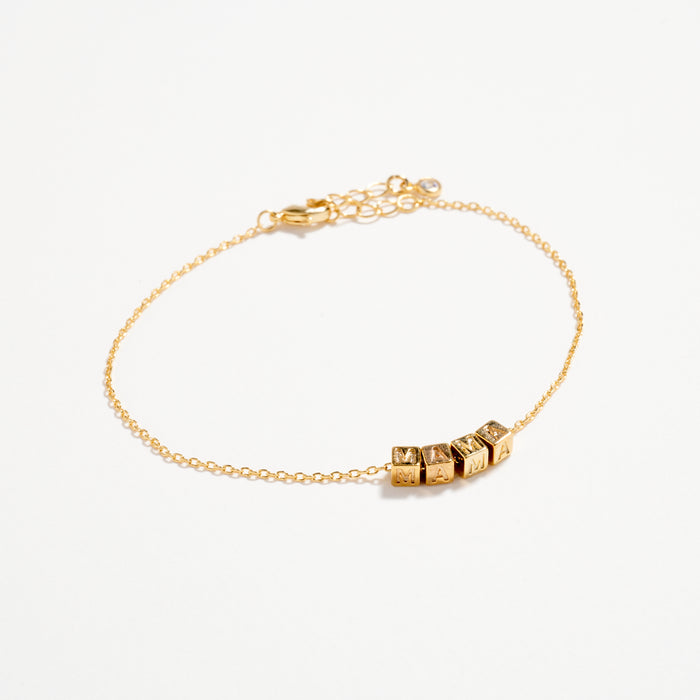 Gold MAMA Bracelet – Dainty Stainless Steel Chain