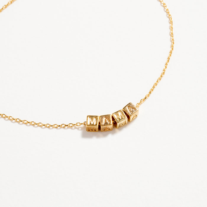 Gold MAMA Bracelet – Dainty Stainless Steel Chain