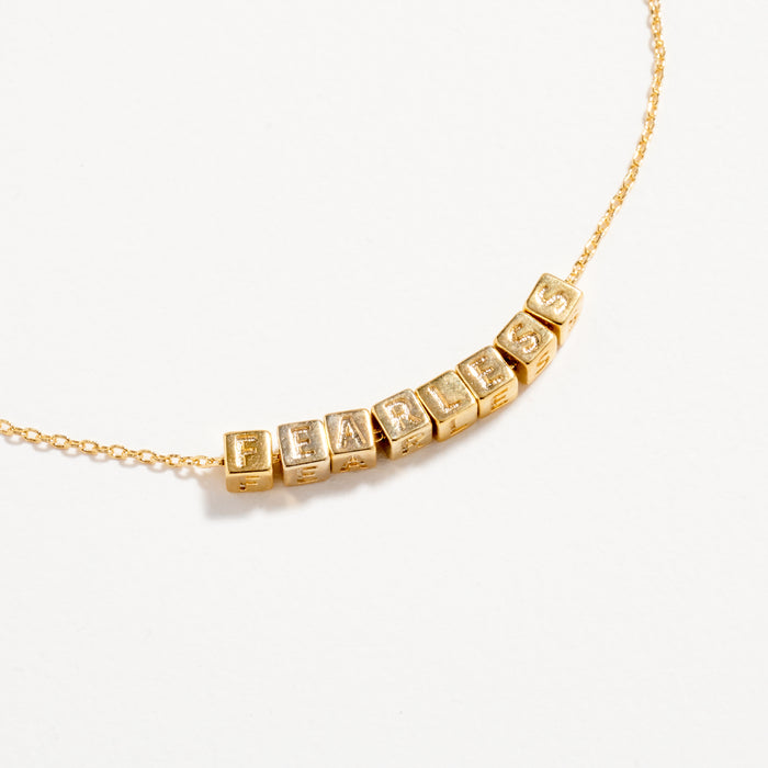Gold Dipped FEARLESS Bracelet – Empowering Letter Chain