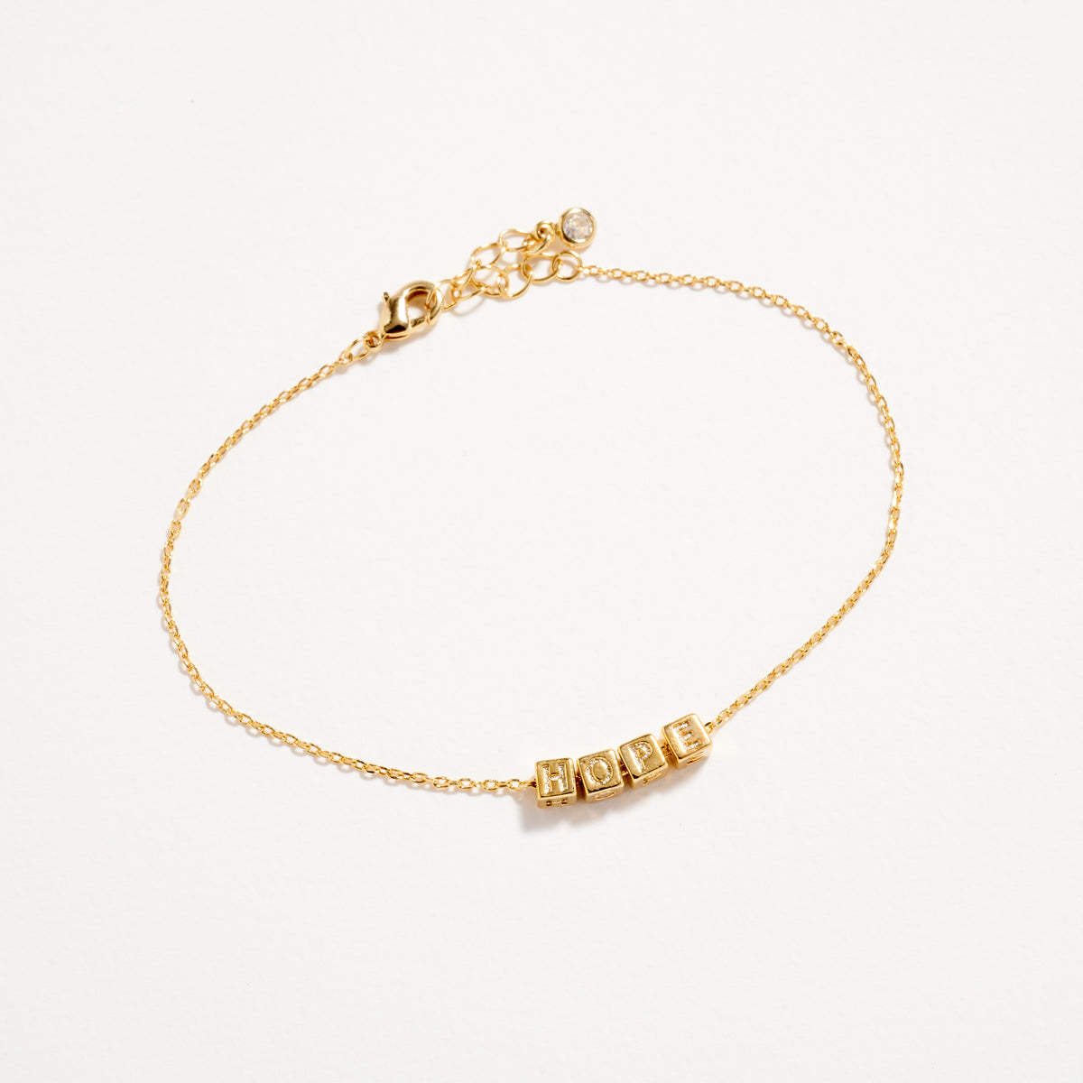 Gold Dipped HOPE Bracelet – Inspirational Letter Chain