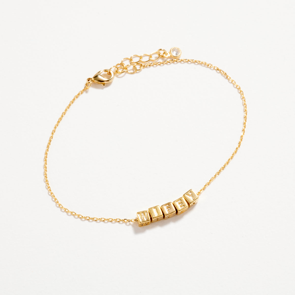 Gold WIFEY Bracelet – Cute Letter Chain for Her