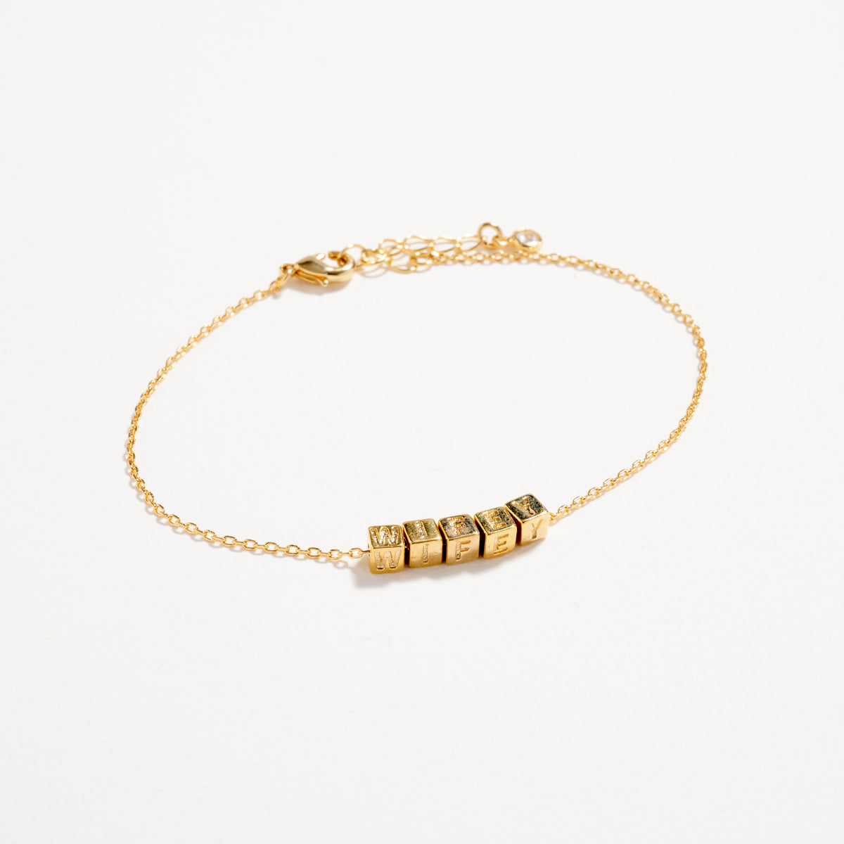 Gold WIFEY Bracelet – Cute Letter Chain for Her