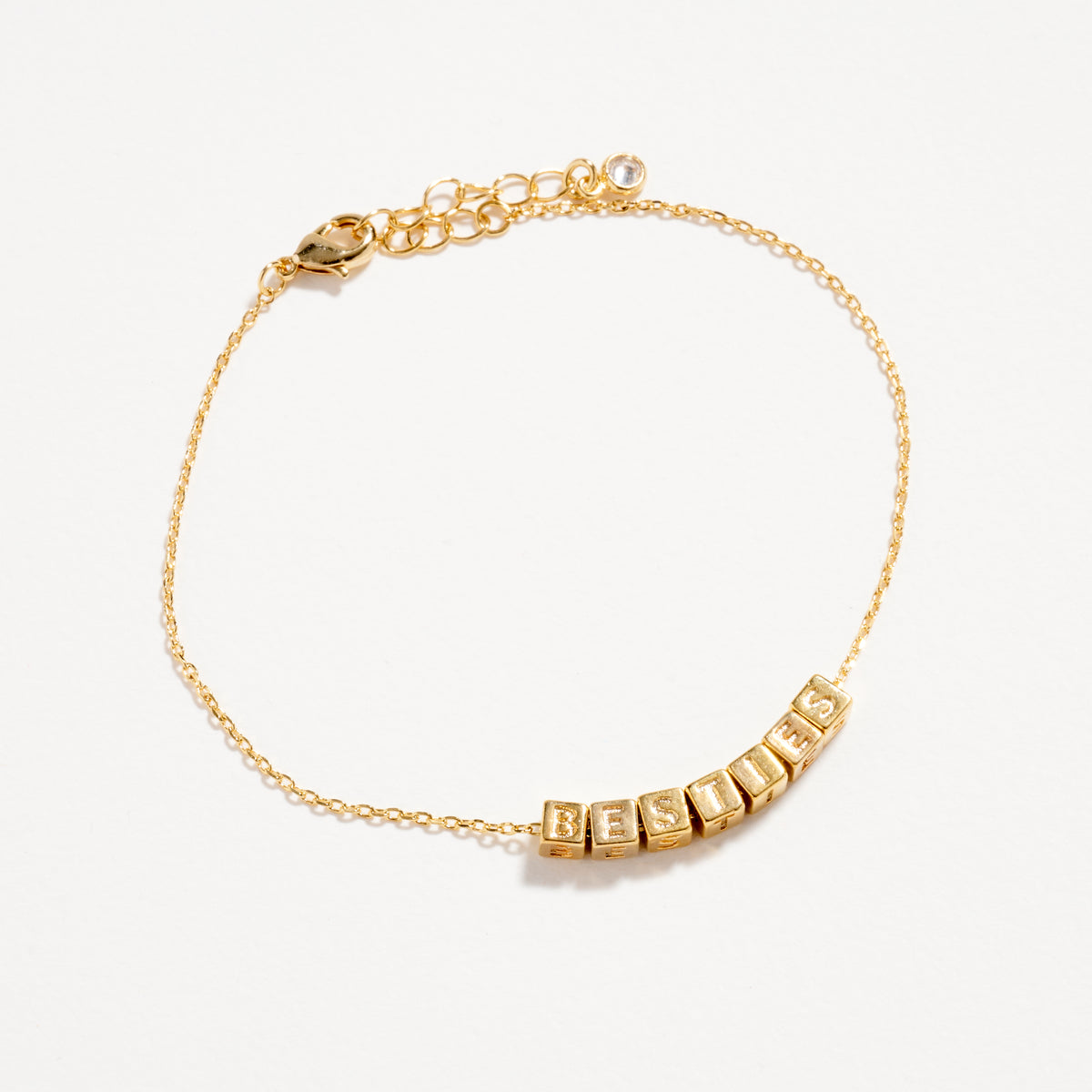 Gold Dipped BESTIES Bracelet – Friendship Letter Chain