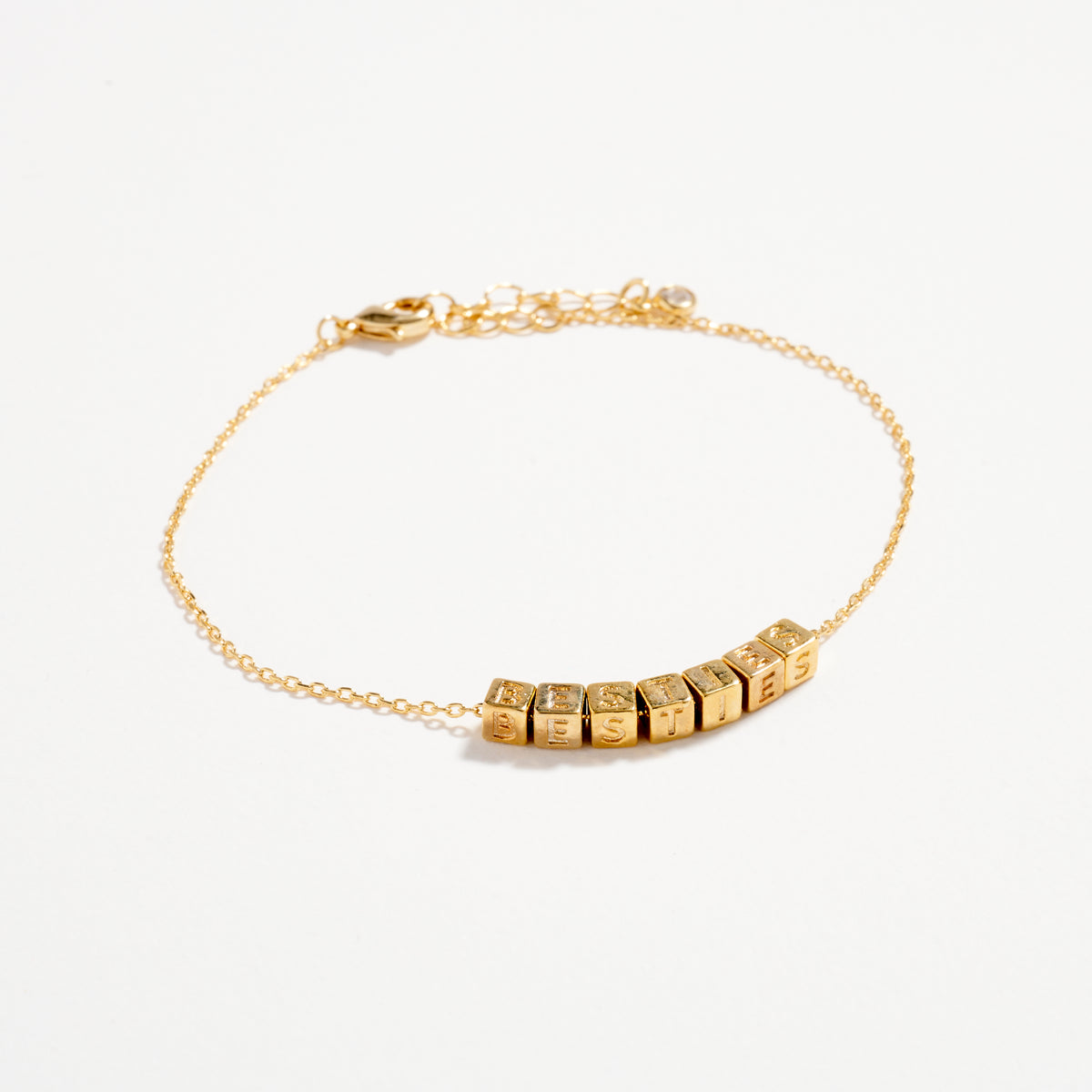 Gold Dipped BESTIES Bracelet – Friendship Letter Chain