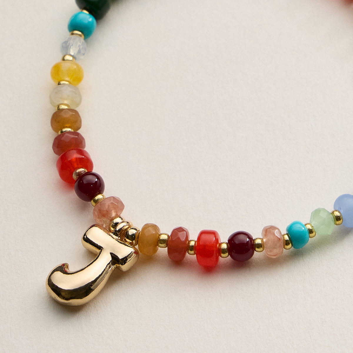 Assorted Colorful Beaded Initial Bracelet – Set of 16 Letters