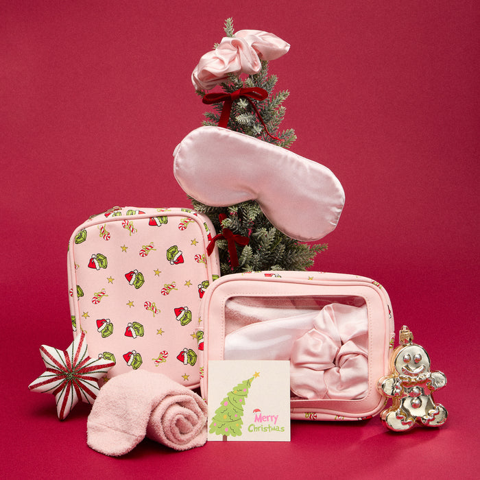 Christmas Green Monster Beauty Gift Set – Socks, Eye Mask, Scrunchie