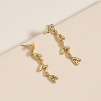 Mama Letter Drop Earrings