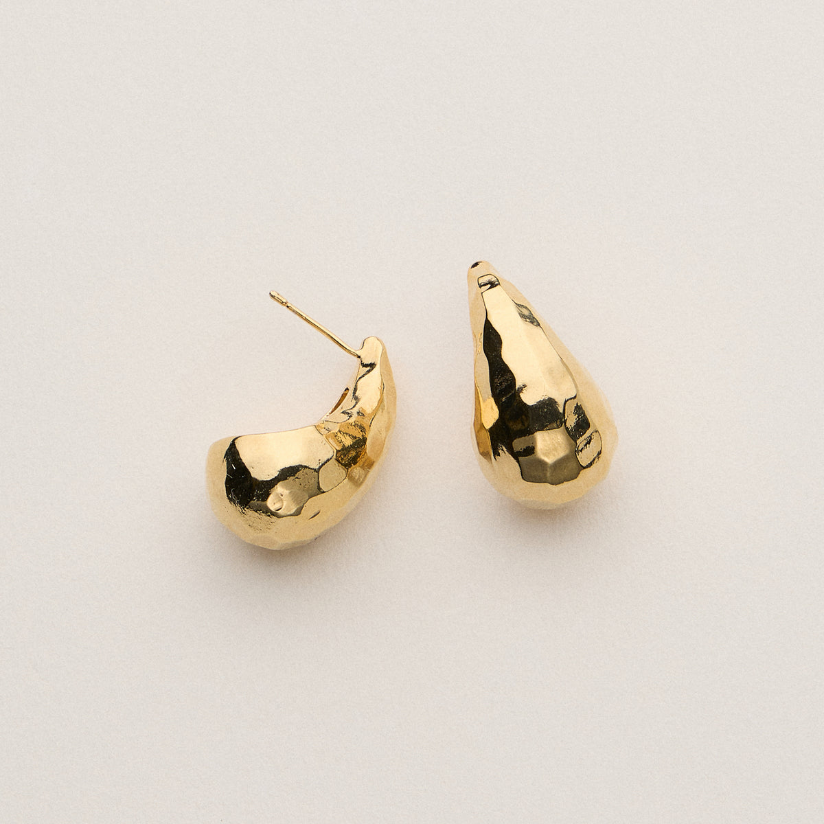 18K Gold Dipped Sculpted Drop Earrings