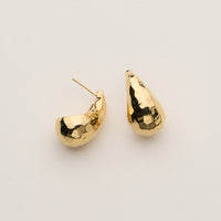 18K Gold Dipped Sculpted Drop Earrings