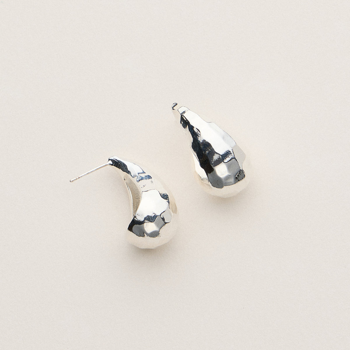 18K Gold Dipped Sculpted Drop Earrings