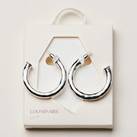 18K Gold Dipped Hammered Metal Hoop Earrings