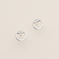 Gold Dipped Mini Buckle Studs - 18K Gold Dipped