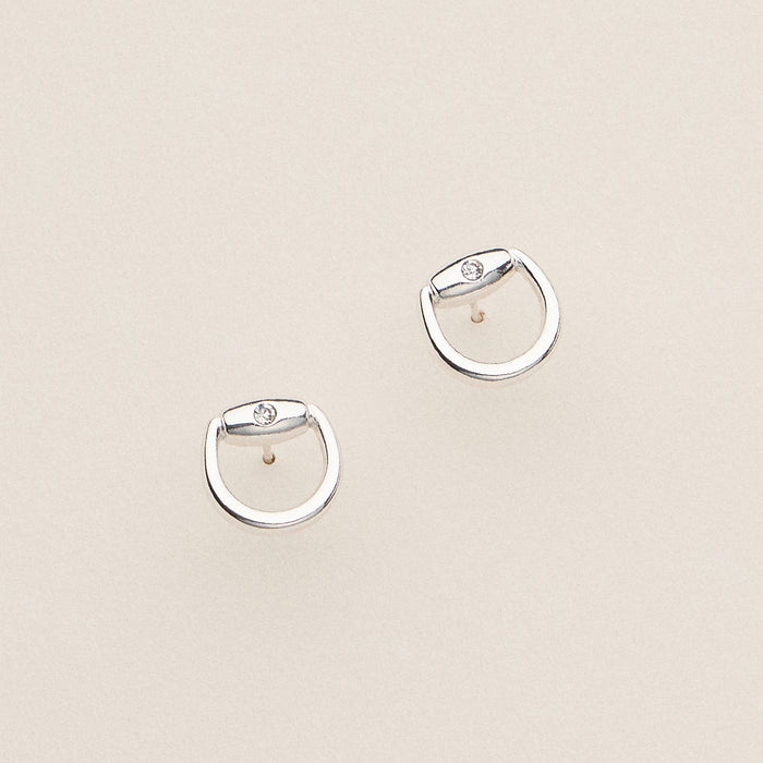 Gold Dipped Mini Buckle Studs - 18K Gold Dipped