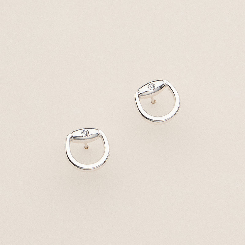 Gold Dipped Mini Buckle Studs - 18K Gold Dipped