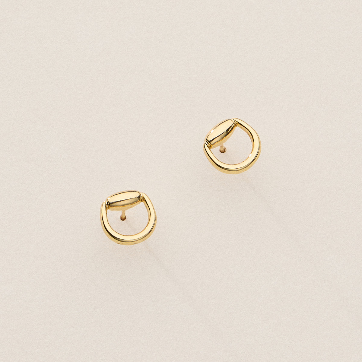 18K Gold Dipped Open Buckle Studs