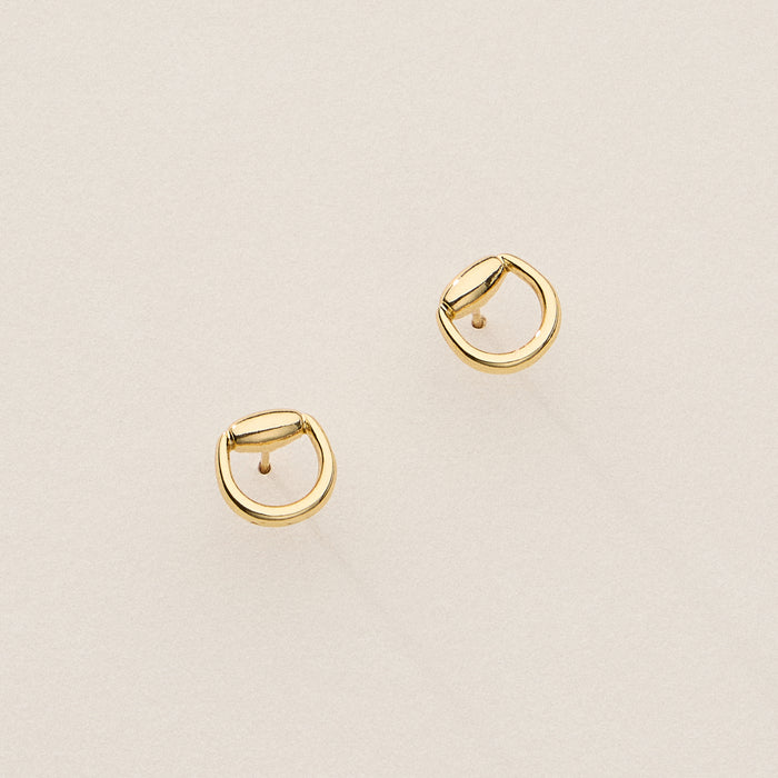 18K Gold Dipped Open Buckle Studs